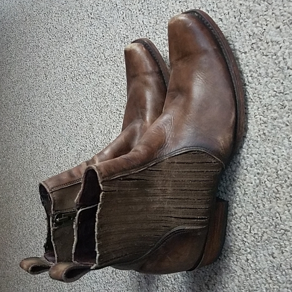 Corral square toe leather Western biker ankle zip boot sz11 - Picture 1 of 12